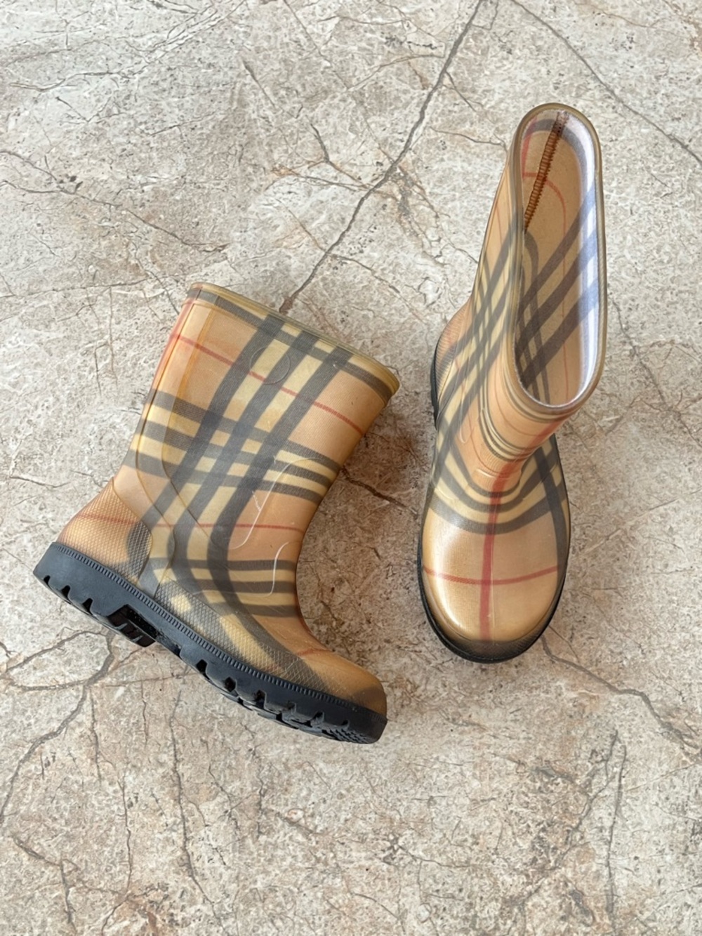 Burberry Classic Nova Check Rubber Rain Boots